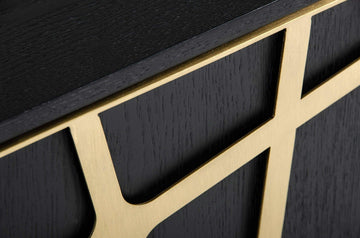 Kilson Black Oak & Champagne Gold Buffet/Console - Ornate Home