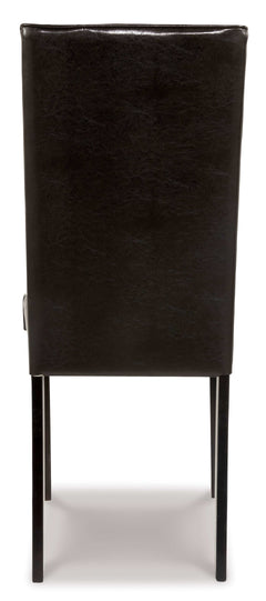 Kimonte Dark Brown Faux Leather Dining Chair (Set of 2) - Ornate Home