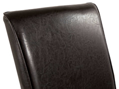 Kimonte Dark Brown Faux Leather Dining Chair (Set of 2) - Ornate Home