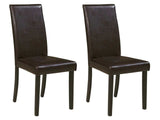 Kimonte Dark Brown Faux Leather Dining Chair (Set of 2) - Ornate Home