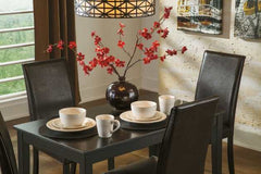 Kimonte Faux Leather Dining Room Set / 5pc - Ornate Home