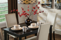 Kimonte Faux Leather Dining Room Set / 5pc - Ornate Home