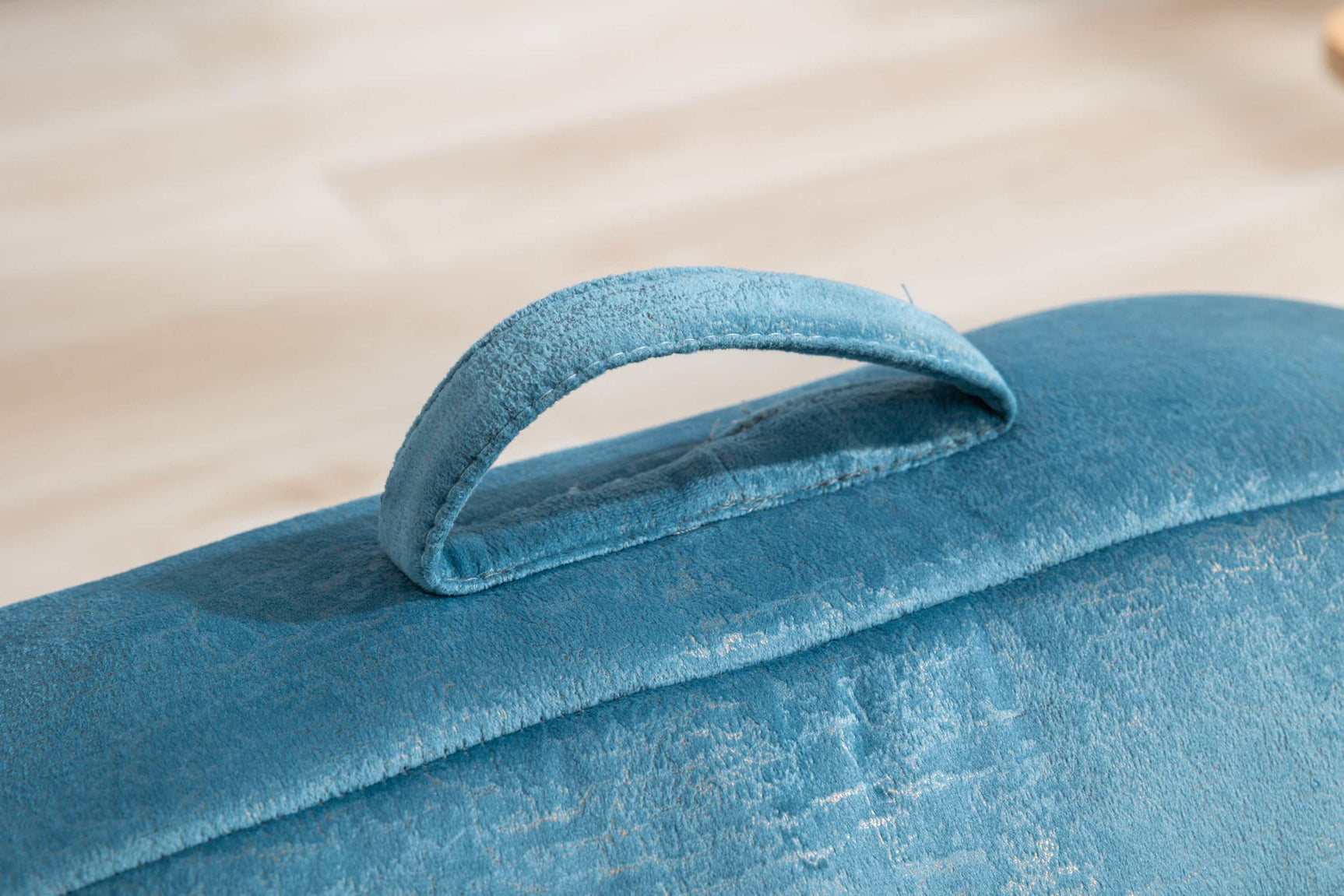 King Kid's Blue Velvet Bean Bag Chair - Ornate Home