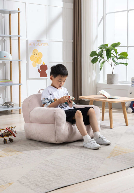 King Kid's Pink Velvet Bean Chair - Ornate Home