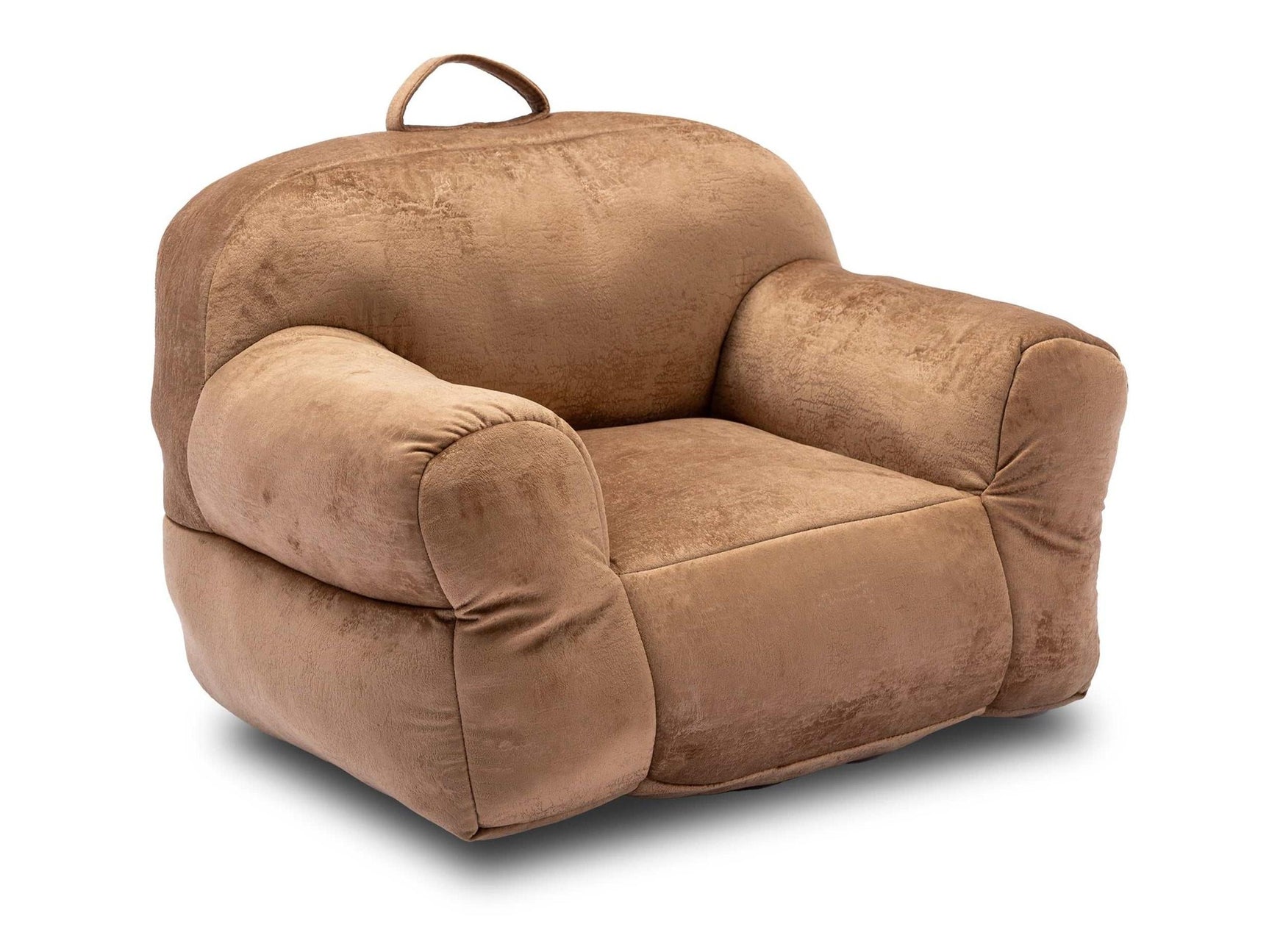 King Kids' Brown Velvet Bean Bag Chair - Ornate Home