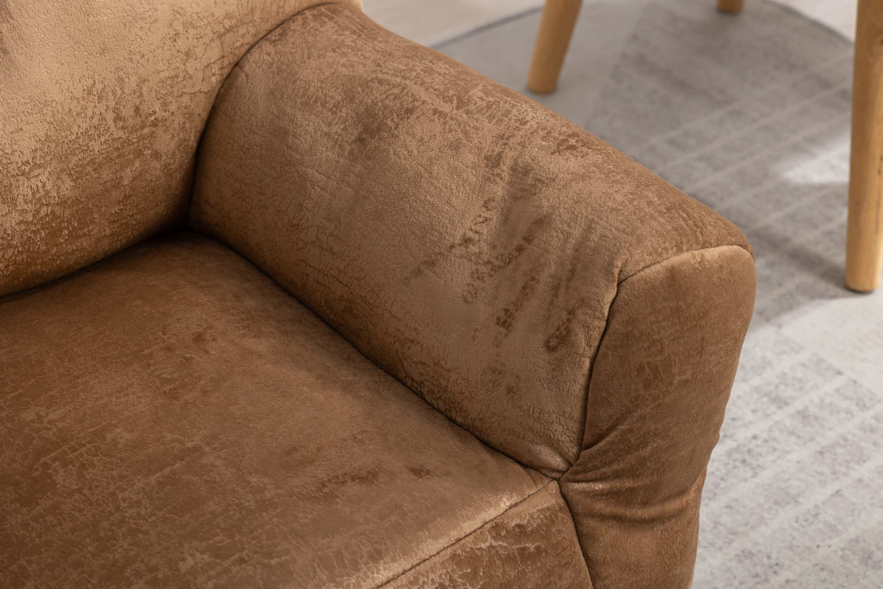 King Kids' Brown Velvet Bean Bag Chair - Ornate Home