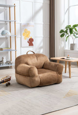 King Kids' Brown Velvet Bean Bag Chair - Ornate Home