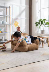 King Kids' Brown Velvet Bean Bag Chair - Ornate Home