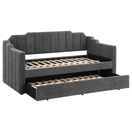 Kingston Charcoal Twin Daybed W/ Trundle - Ornate Home