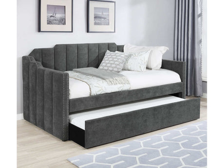 Kingston Charcoal Twin Daybed W/ Trundle - Ornate Home