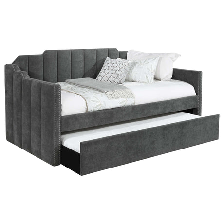 Kingston Charcoal Twin Daybed W/ Trundle - Ornate Home