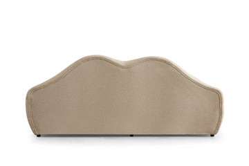 Kiss Boucle Loveseat w/ Round Ottoman & Stool - Ornate Home