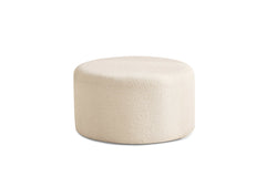 Kiss Boucle Loveseat w/ Round Ottoman & Stool - Ornate Home