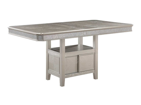 Klina Silver Champagne Counter Height Table - Ornate Home