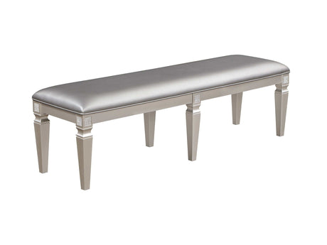 Klina Silver Champagne Dining Bench - Ornate Home