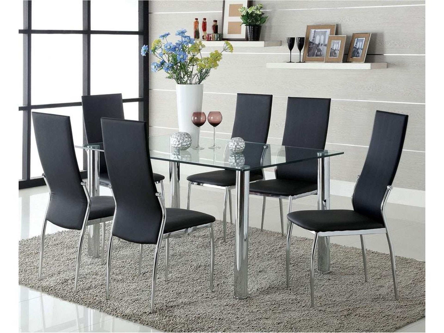 Kona Chrome Dining Table - Ornate Home