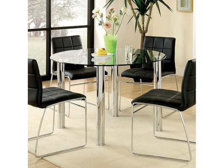 Kona Chrome Round Dining Table - Ornate Home