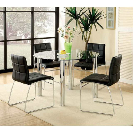 Kona Chrome Round Dining Table - Ornate Home