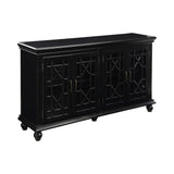 Kovu Black Accent Cabinet - Ornate Home