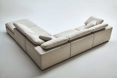 Kramer Cream Fabric Sectional Sofa - Ornate Home