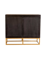 Kris Black Walnut & Gold 2 Door Accent Cabinet - Ornate Home
