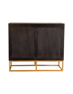 Kris Black Walnut & Gold 2 Door Accent Cabinet - Ornate Home