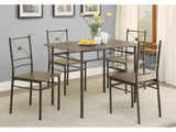 Krishan Dark Bronze 5pc Dining Set - Ornate Home