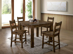 Kristen II Rustic Oak Counter Ht. Chair (Set of 2) - Ornate Home