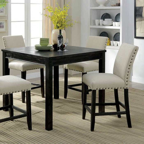 Kristie Antique Black Counter Height Dining Set / 5pc - Ornate Home