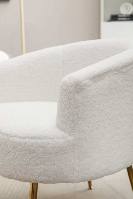 Kruse Teddy Accent Tub Barrel Chair White - Ornate Home