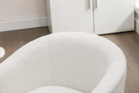 Kruse Teddy Accent Tub Barrel Chair White - Ornate Home