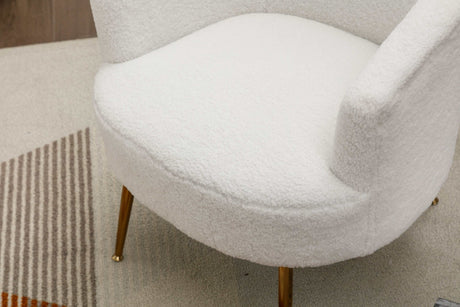 Kruse Teddy Accent Tub Barrel Chair White - Ornate Home