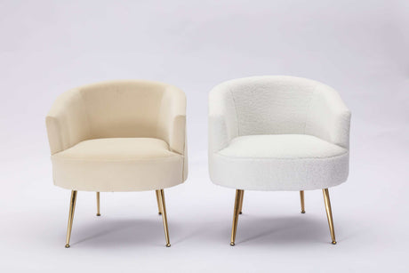 Kruse Teddy Accent Tub Barrel Chair White - Ornate Home