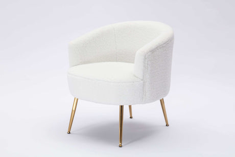 Kruse Teddy Accent Tub Barrel Chair White - Ornate Home