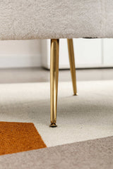 Kruse Velvet Accent Tub Barrel Chair Beige - Ornate Home