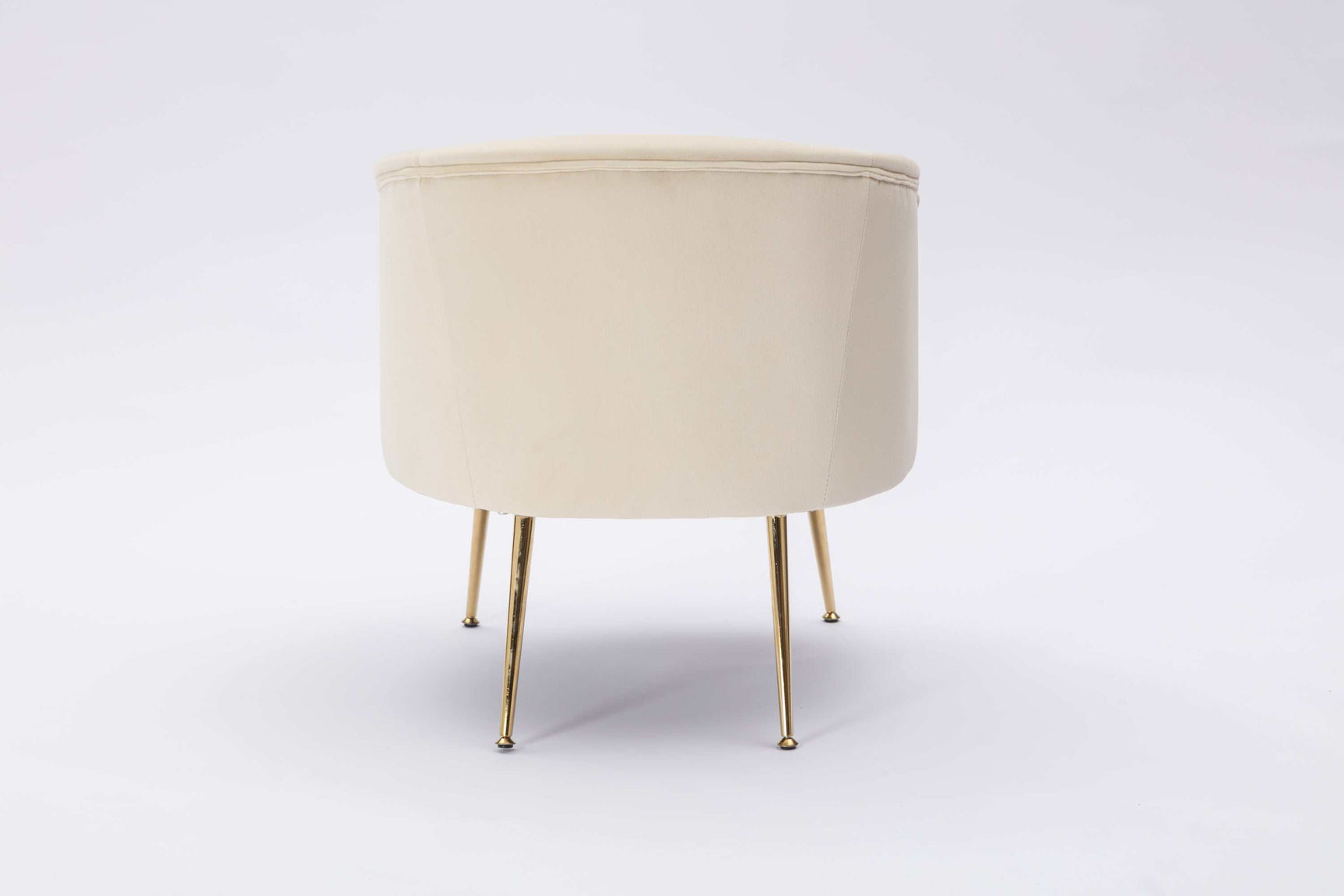 Kruse Velvet Accent Tub Barrel Chair Beige - Ornate Home