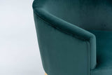 Kruse Velvet Accent Tub Barrel Chair Dark Green - Ornate Home