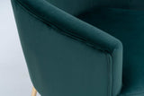 Kruse Velvet Accent Tub Barrel Chair Dark Green - Ornate Home