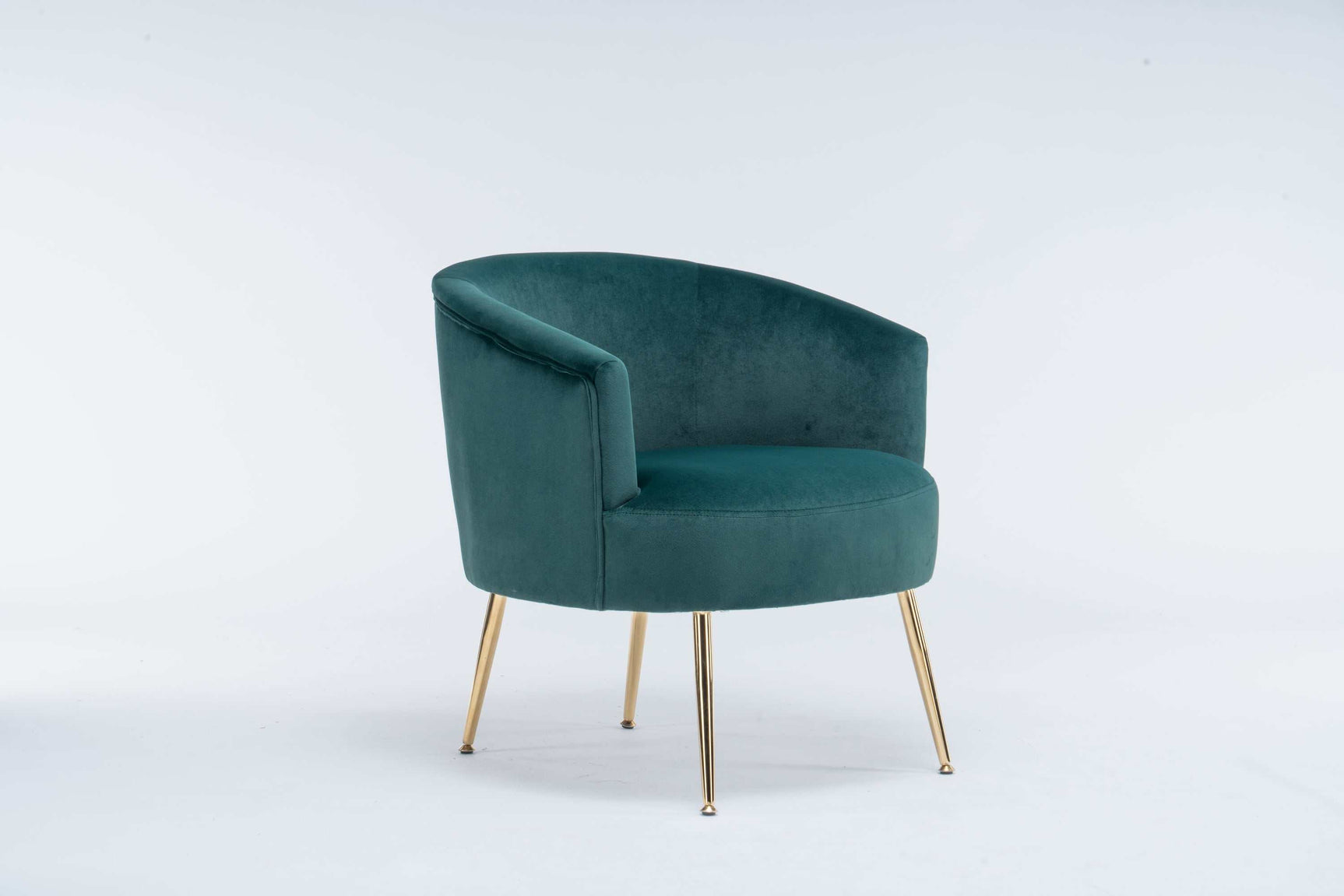 Kruse Velvet Accent Tub Barrel Chair Dark Green - Ornate Home