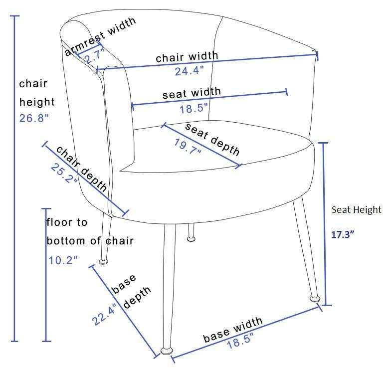 Kruse Velvet Accent Tub Barrel Chair Dark Pink - Ornate Home