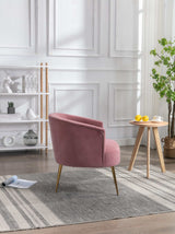 Kruse Velvet Accent Tub Barrel Chair Dark Pink - Ornate Home