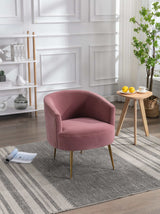 Kruse Velvet Accent Tub Barrel Chair Dark Pink - Ornate Home