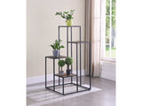 Kyal Rustic Brown & Black 4-Tier Display Shelf - Ornate Home