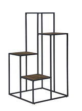 Kyal Rustic Brown & Black 4-Tier Display Shelf - Ornate Home