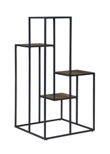 Kyal Rustic Brown & Black 4-Tier Display Shelf - Ornate Home