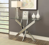 Laila Chrome & Glass Sofa Table - Ornate Home
