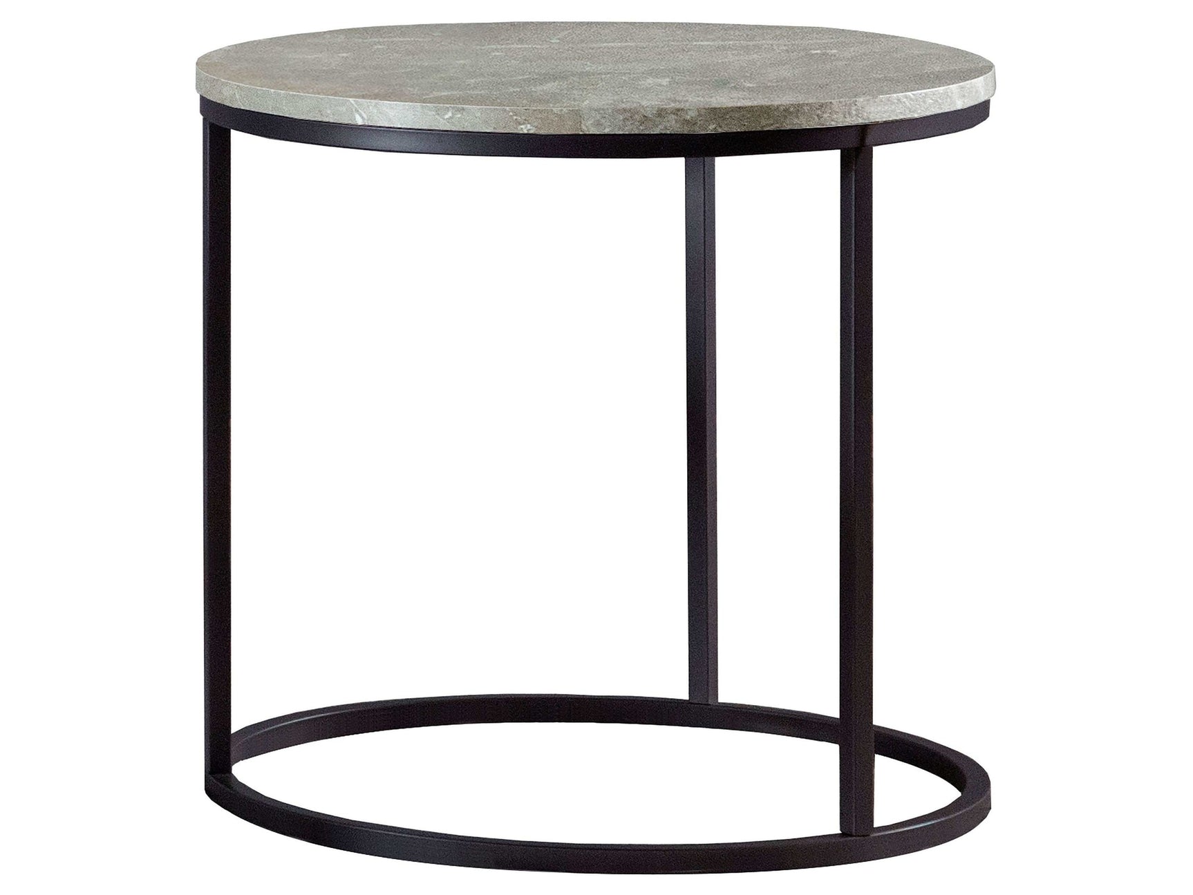 Lainey Grey Faux Marble / Gunmetal End Table - Ornate Home