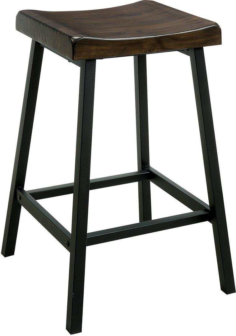 Lainey Medium Oak & Black Counter Ht. Stool (Set of 2) - Ornate Home