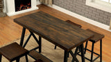 Lainey Weathered Medium Oak & Black Counter Height Dining Table - Ornate Home