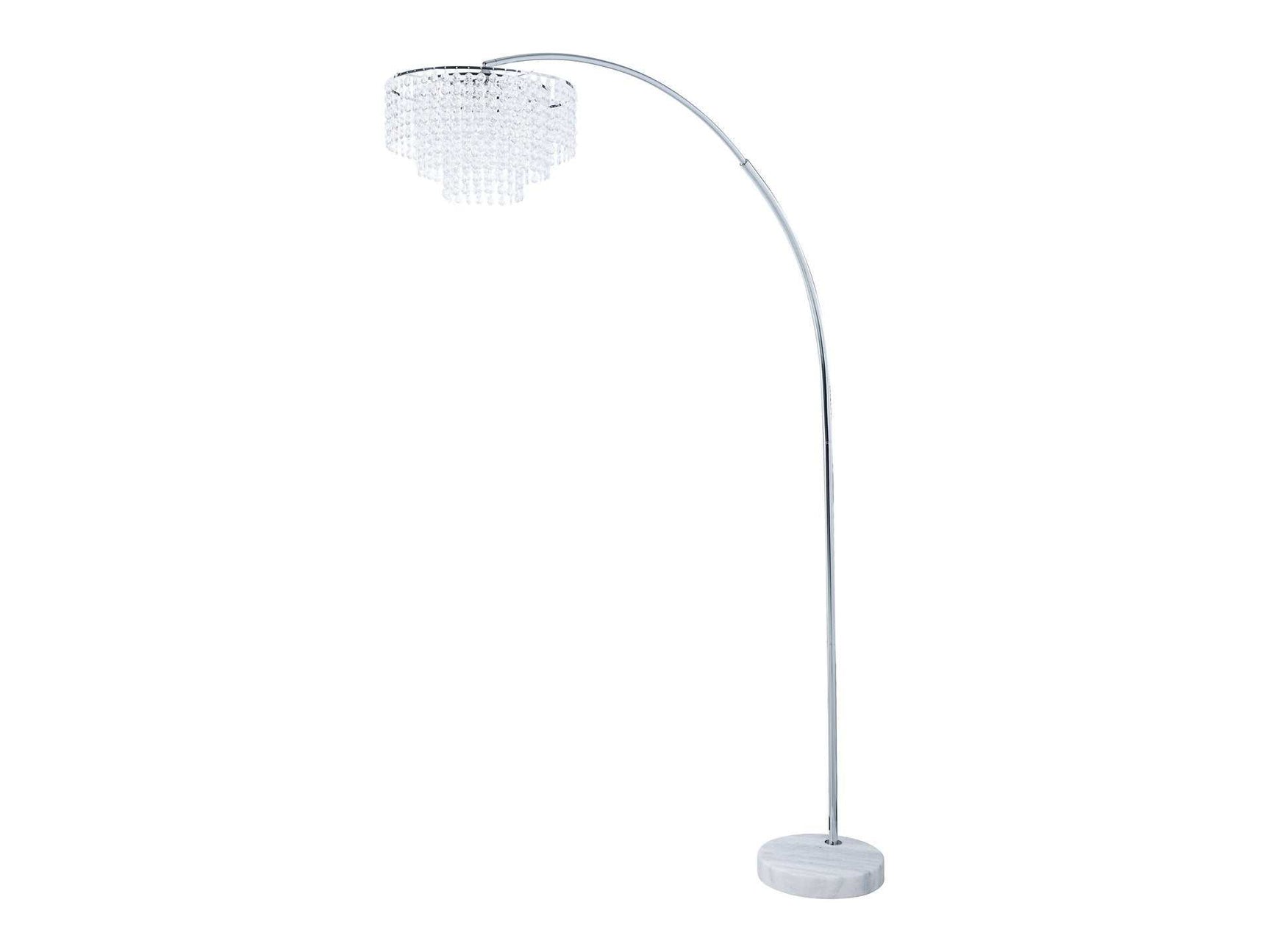 Lamar Chrome & Crystal Floor Lamp - Ornate Home